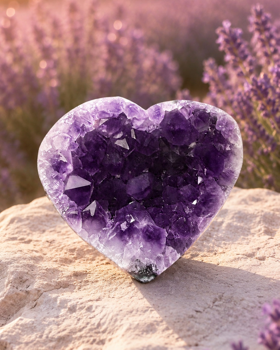Amethyst-Herz – Kristall für Ruhe, Intuition & innere Balance