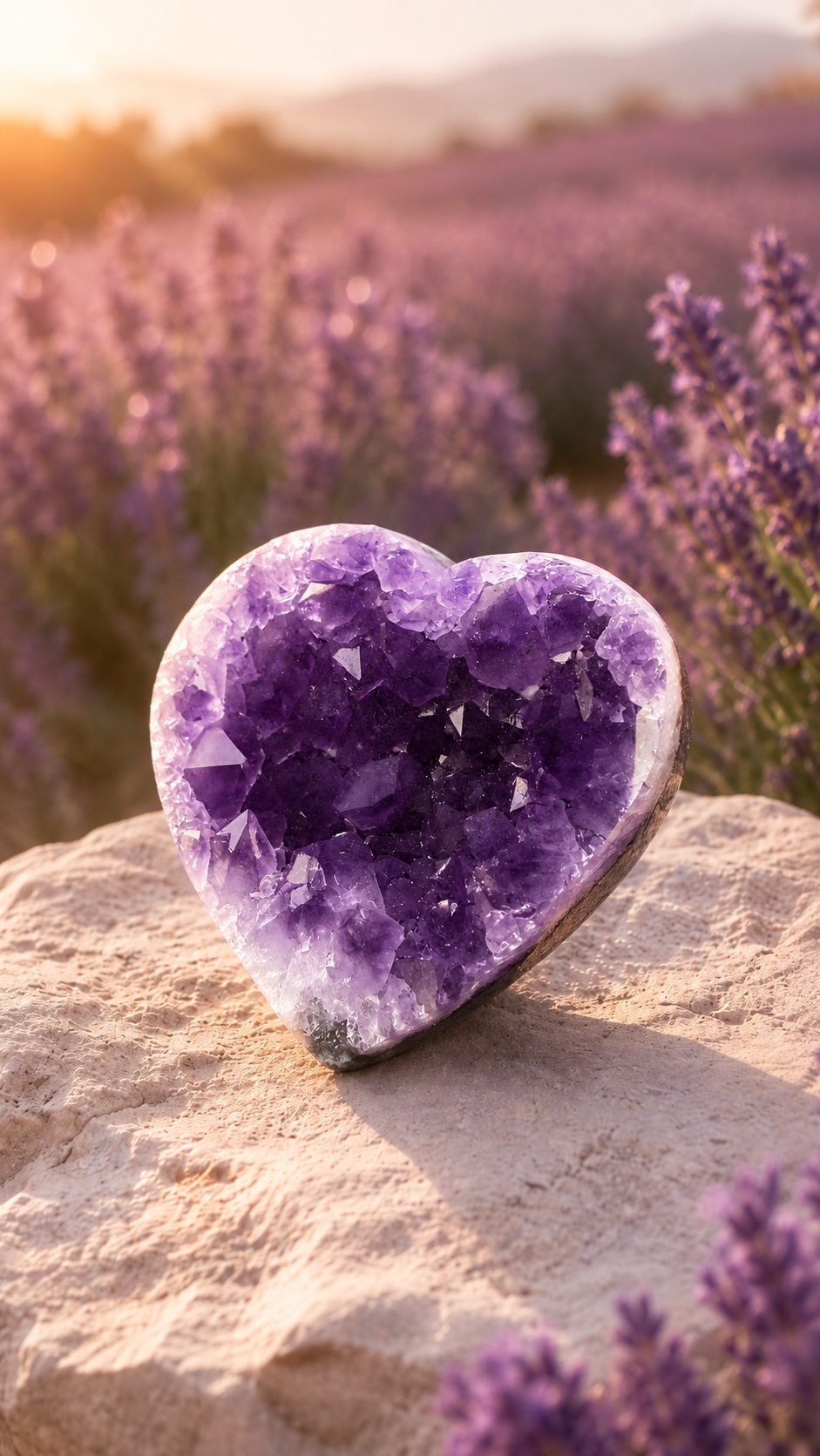 Amethyst-Herz – Kristall für Ruhe, Intuition & innere Balance