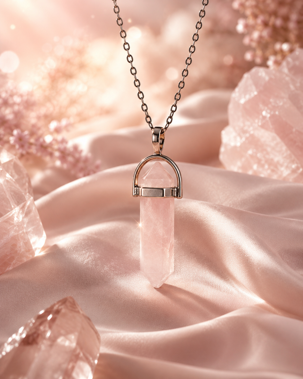 Rosenquarz-Kette – Kristall für Liebe, Harmonie & Selbstliebe